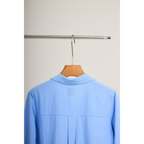 Ruffle Hem Shirt – Blue