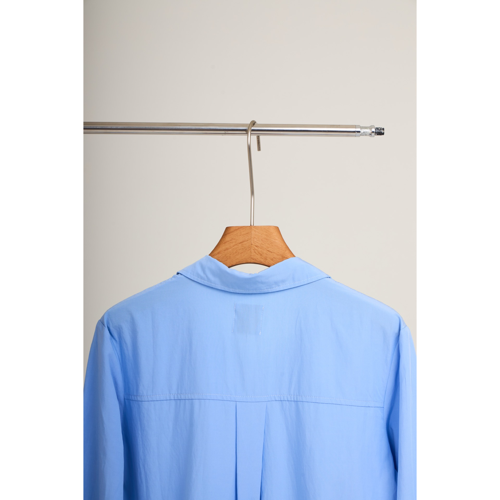 Ruffle Hem Shirt – Blue