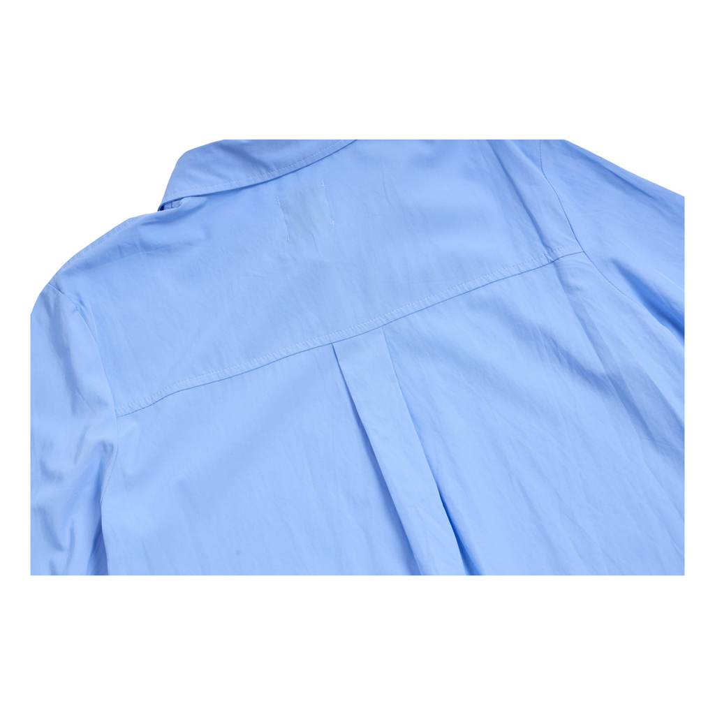 Ruffle Hem Shirt – Blue
