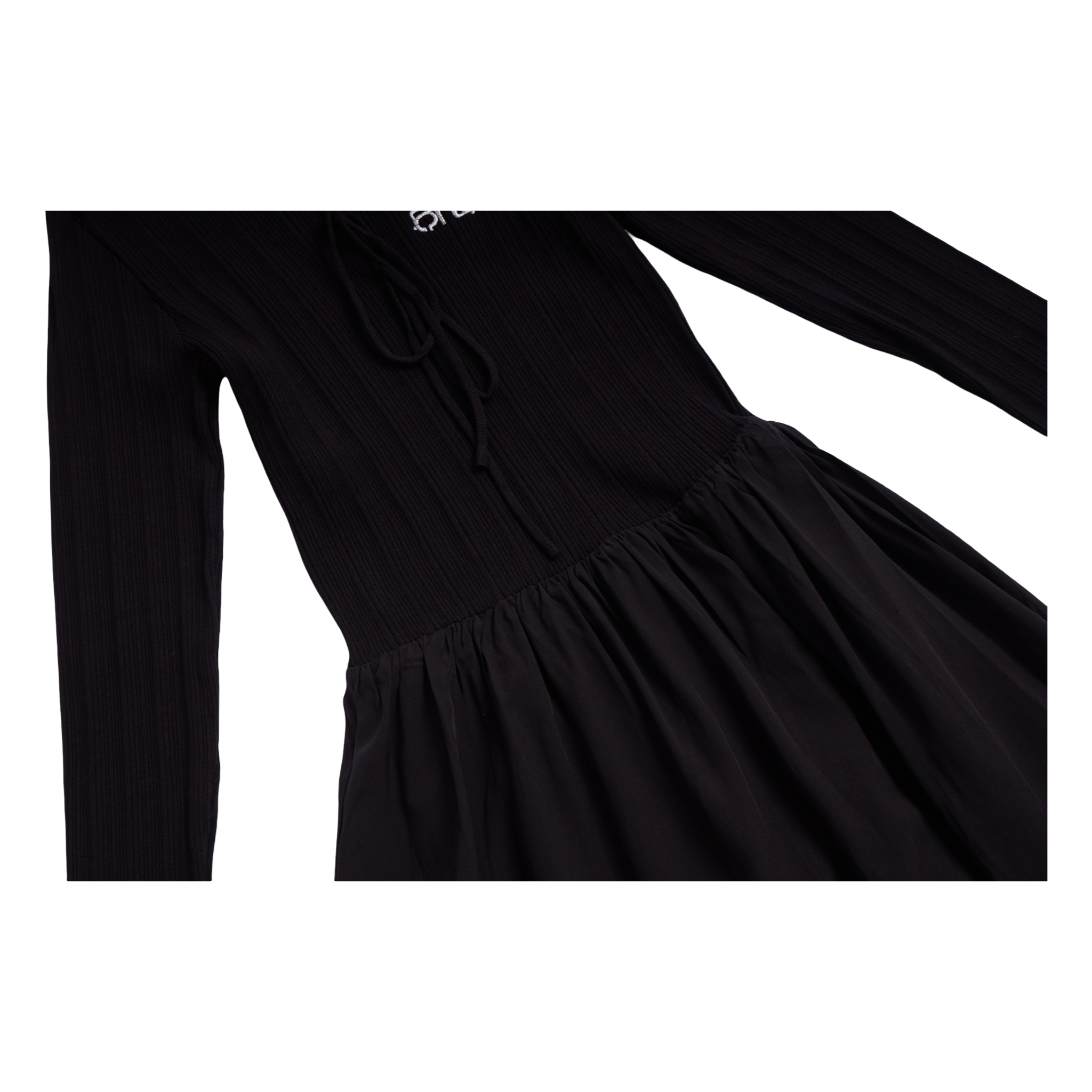 Ribbed Knit Polo Dress – Charcoal