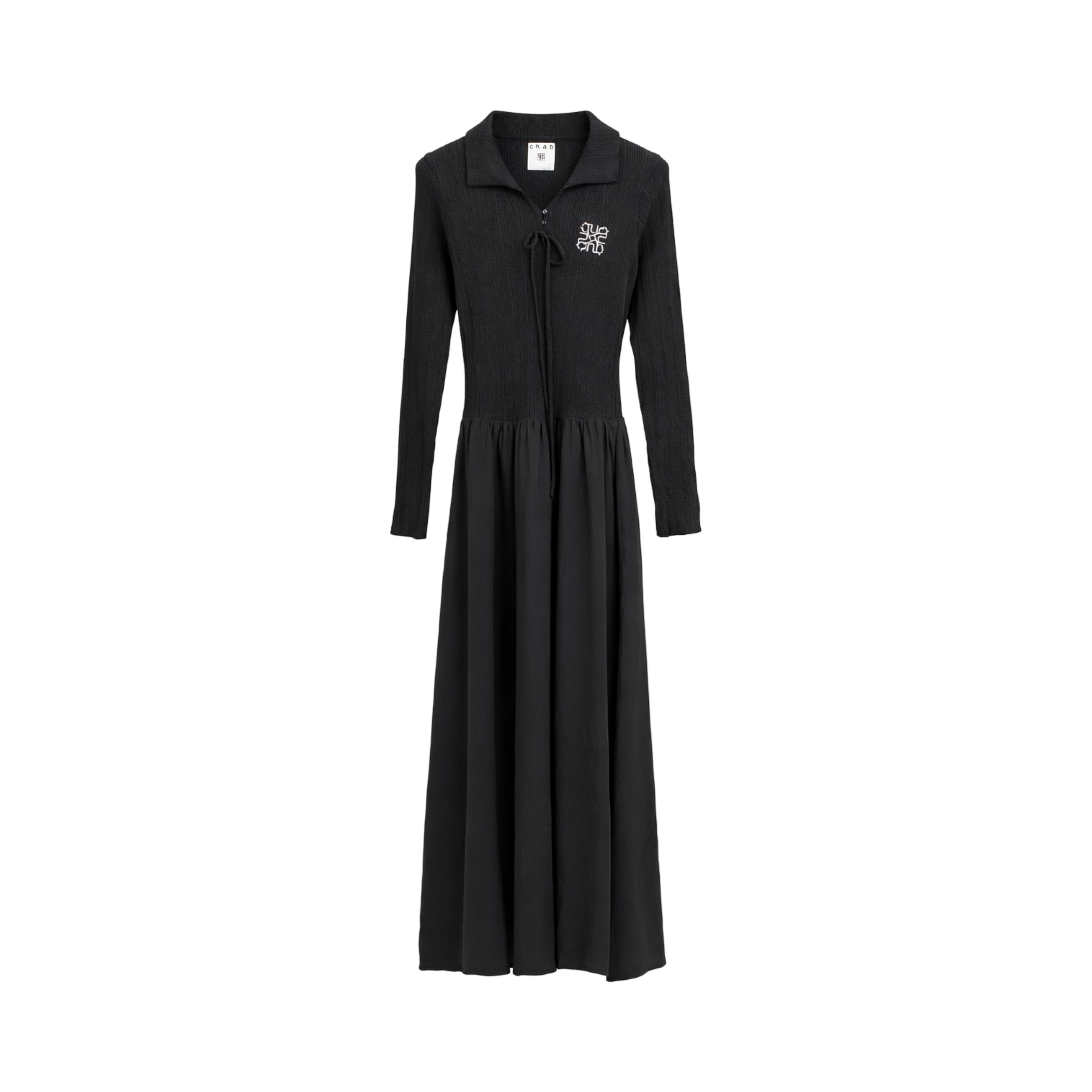 Ribbed Knit Polo Dress – Ash