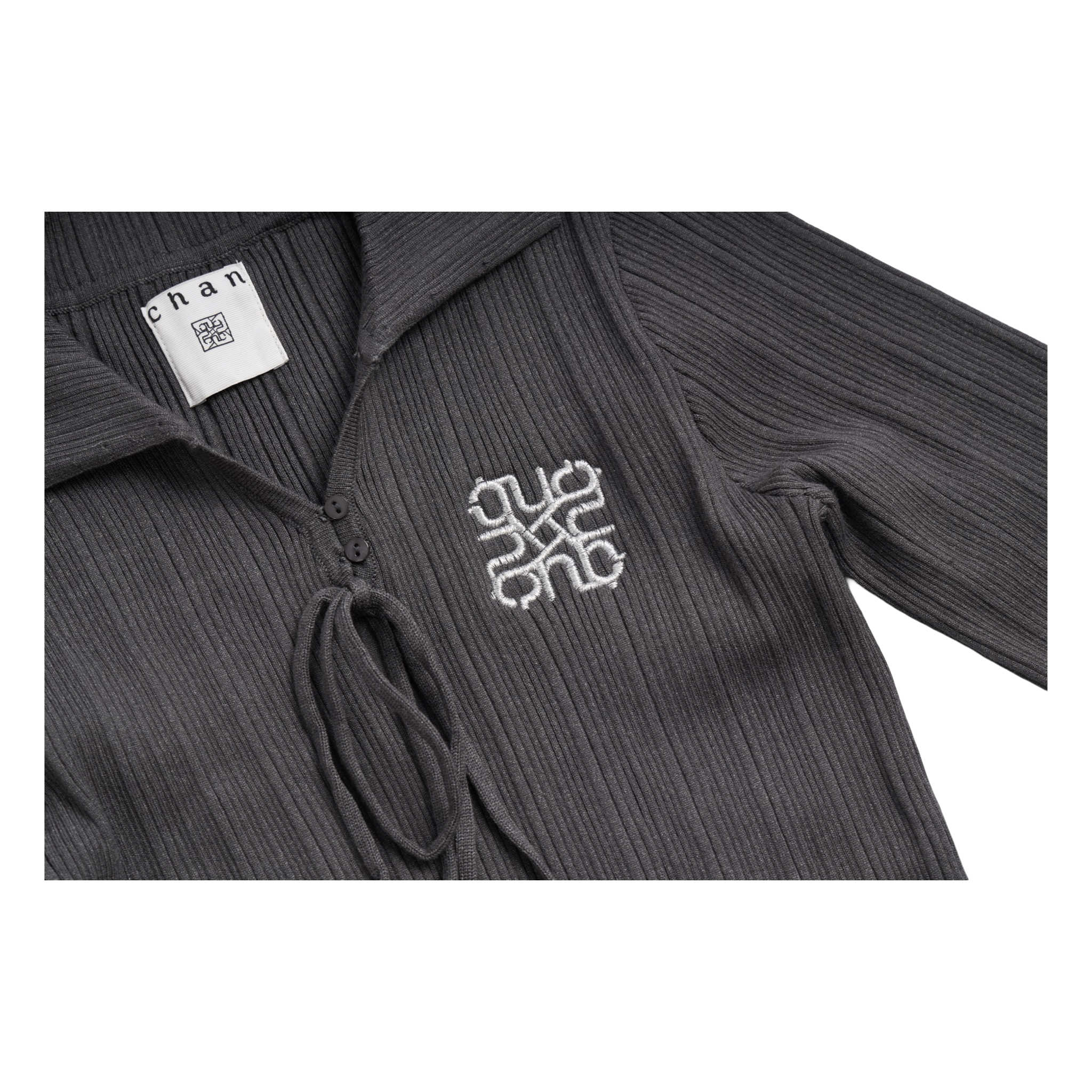 Ribbed Knit Polo Dress – Ash