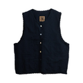Striped Jacquard Vest – Black