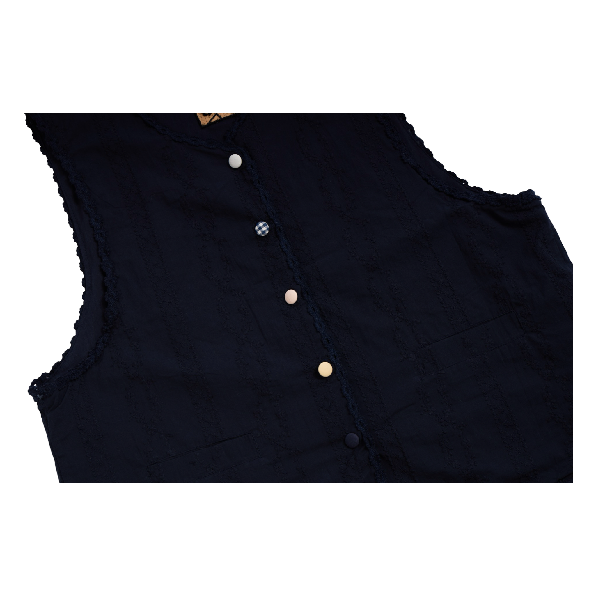 Striped Jacquard Vest – Black