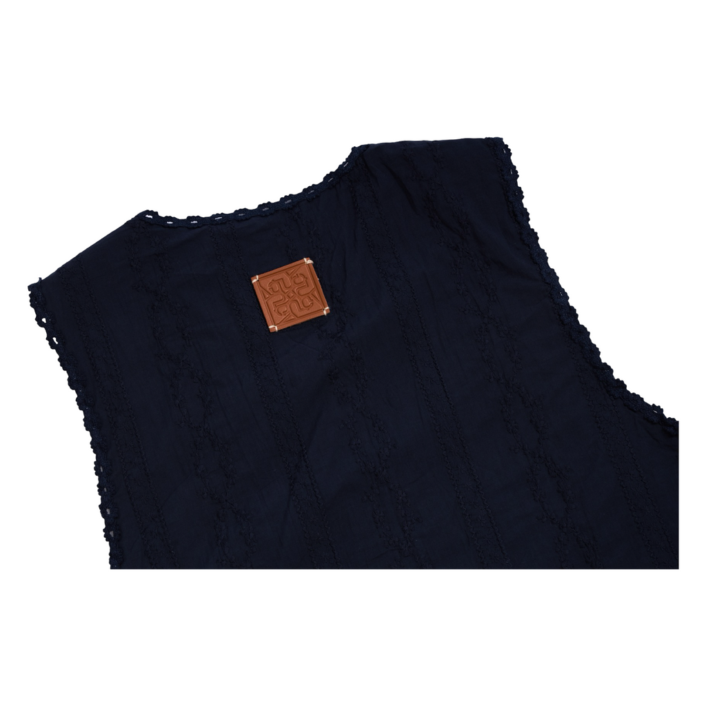 Striped Jacquard Vest – Black