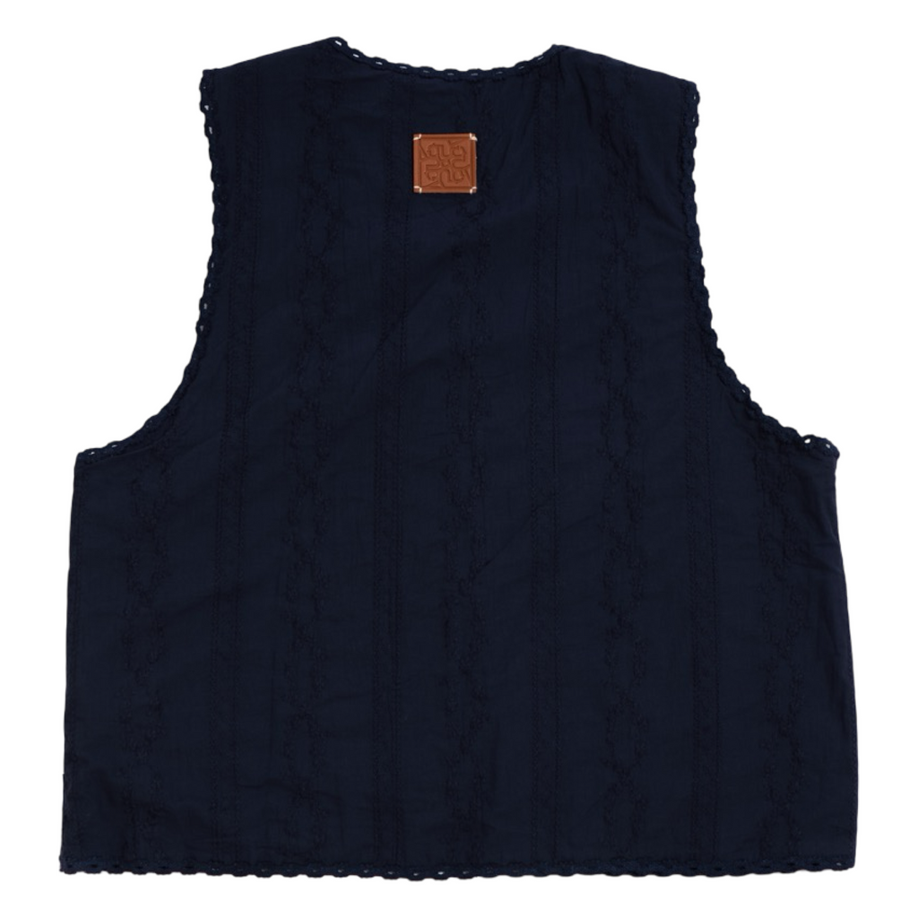Striped Jacquard Vest – Black