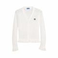 Mesh Knit Cardigan – White