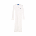 Mesh Knit Maxi Dress – White