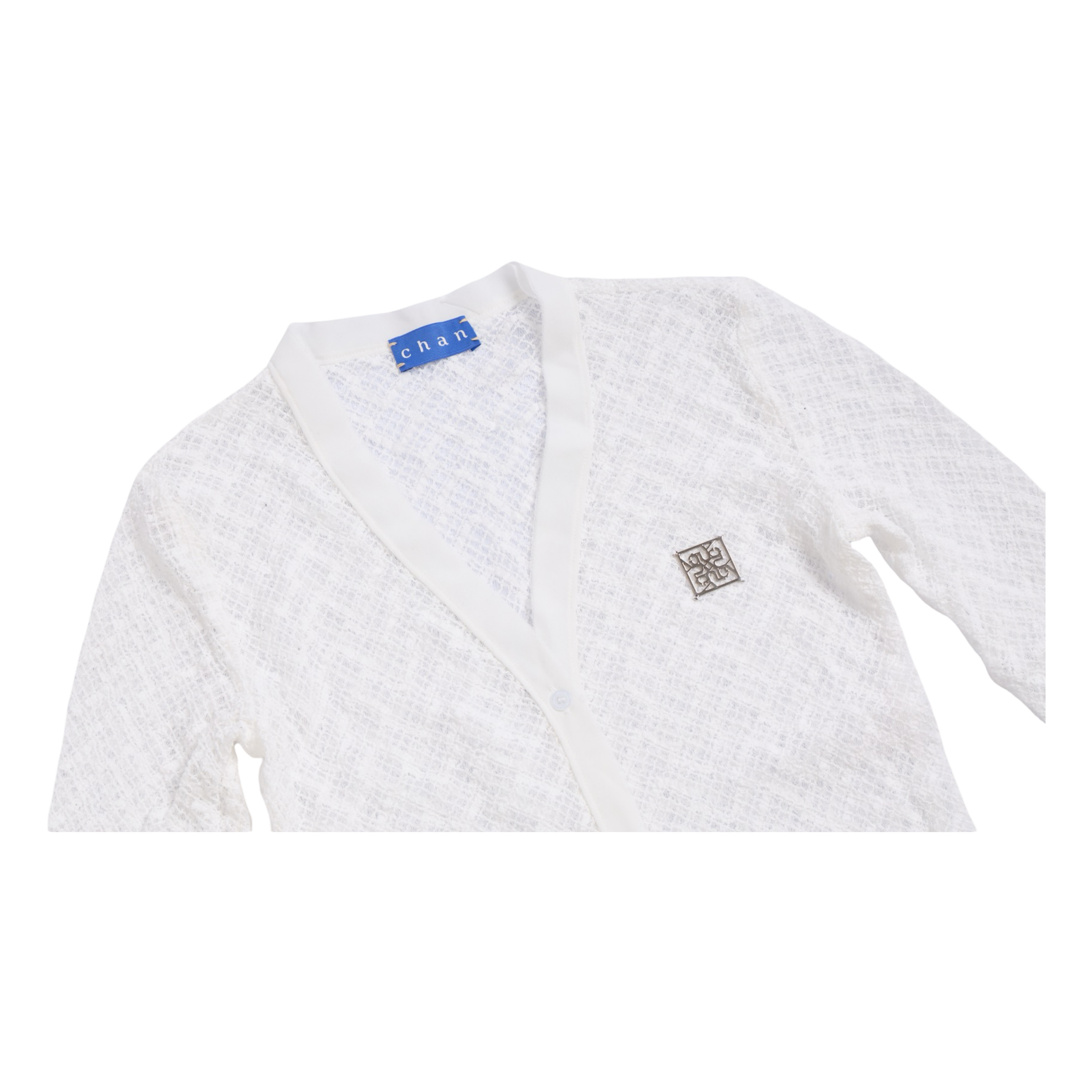 Mesh Knit Maxi Dress – White