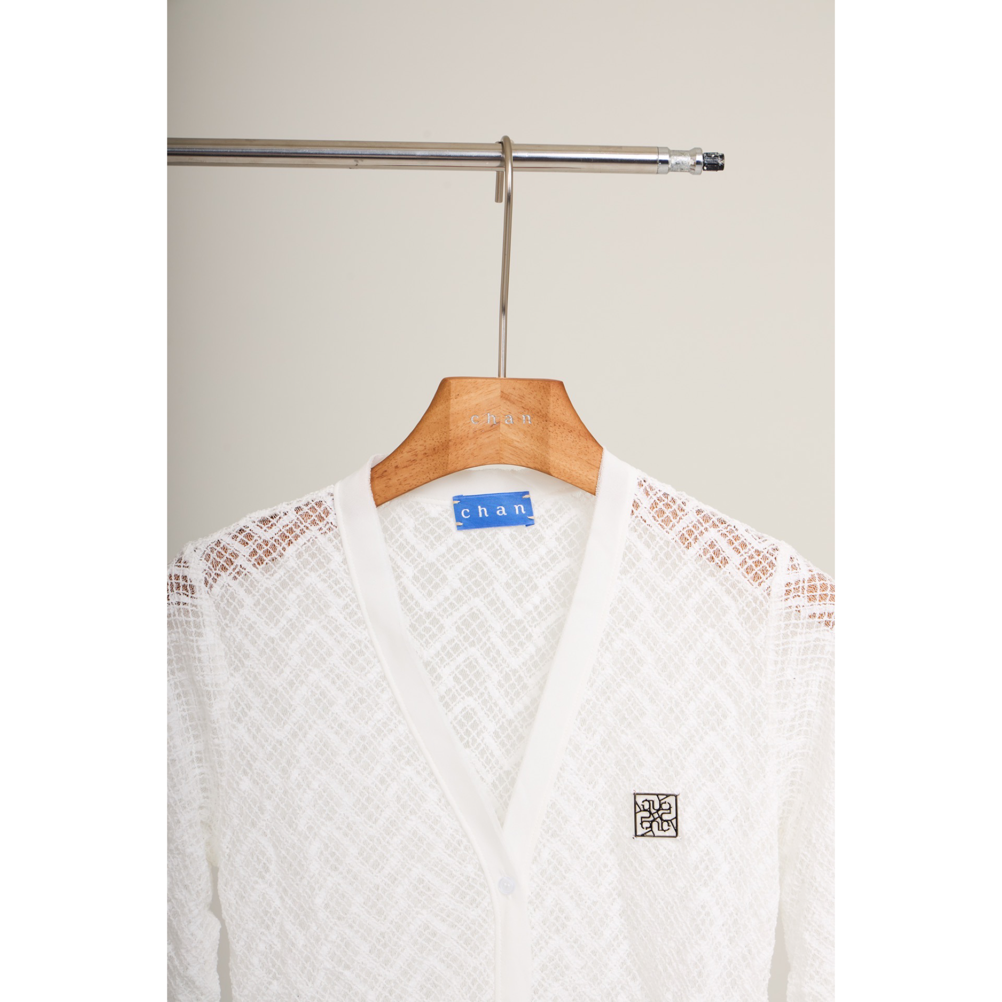 Mesh Knit Maxi Dress – White