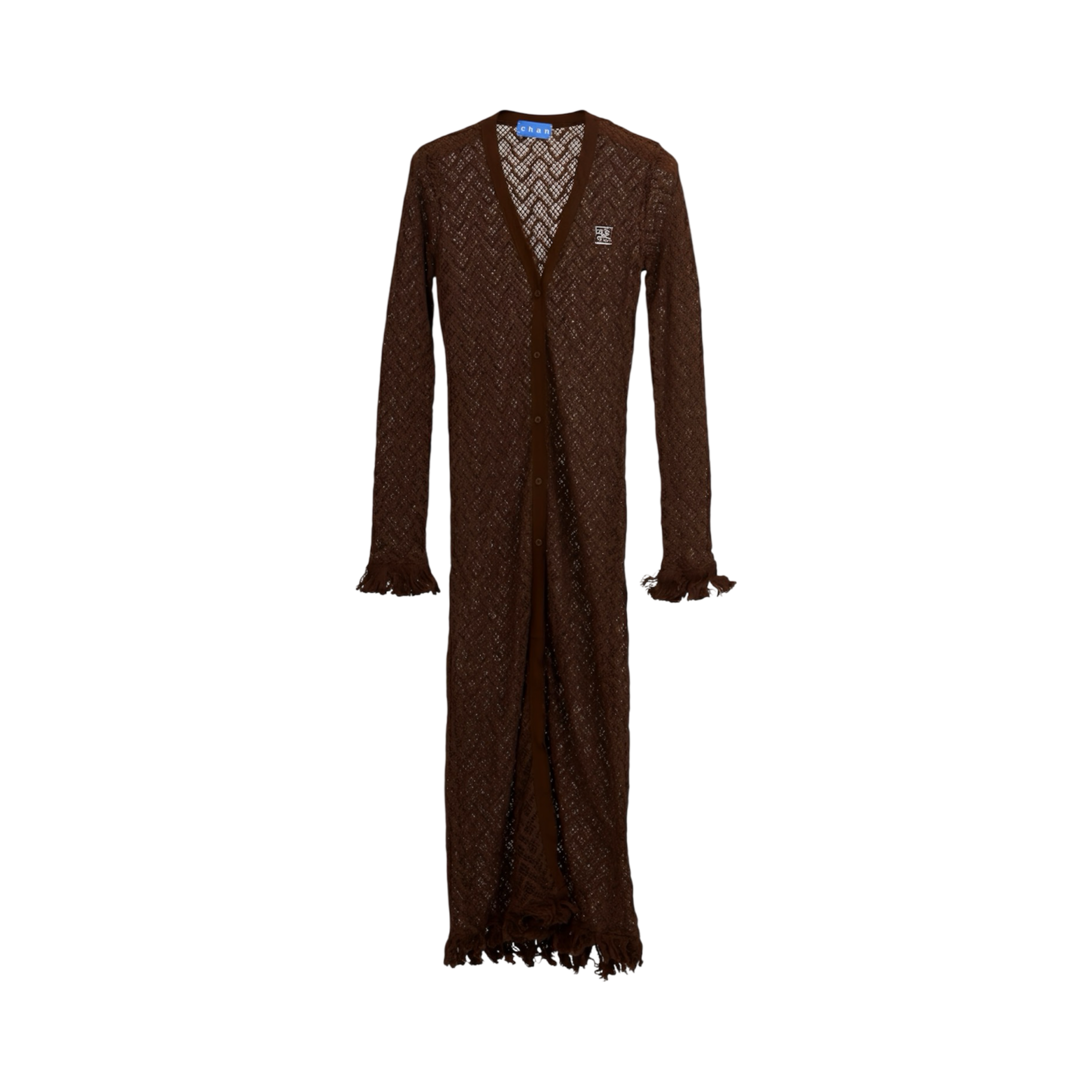 Mesh Knit Maxi Dress – Brown