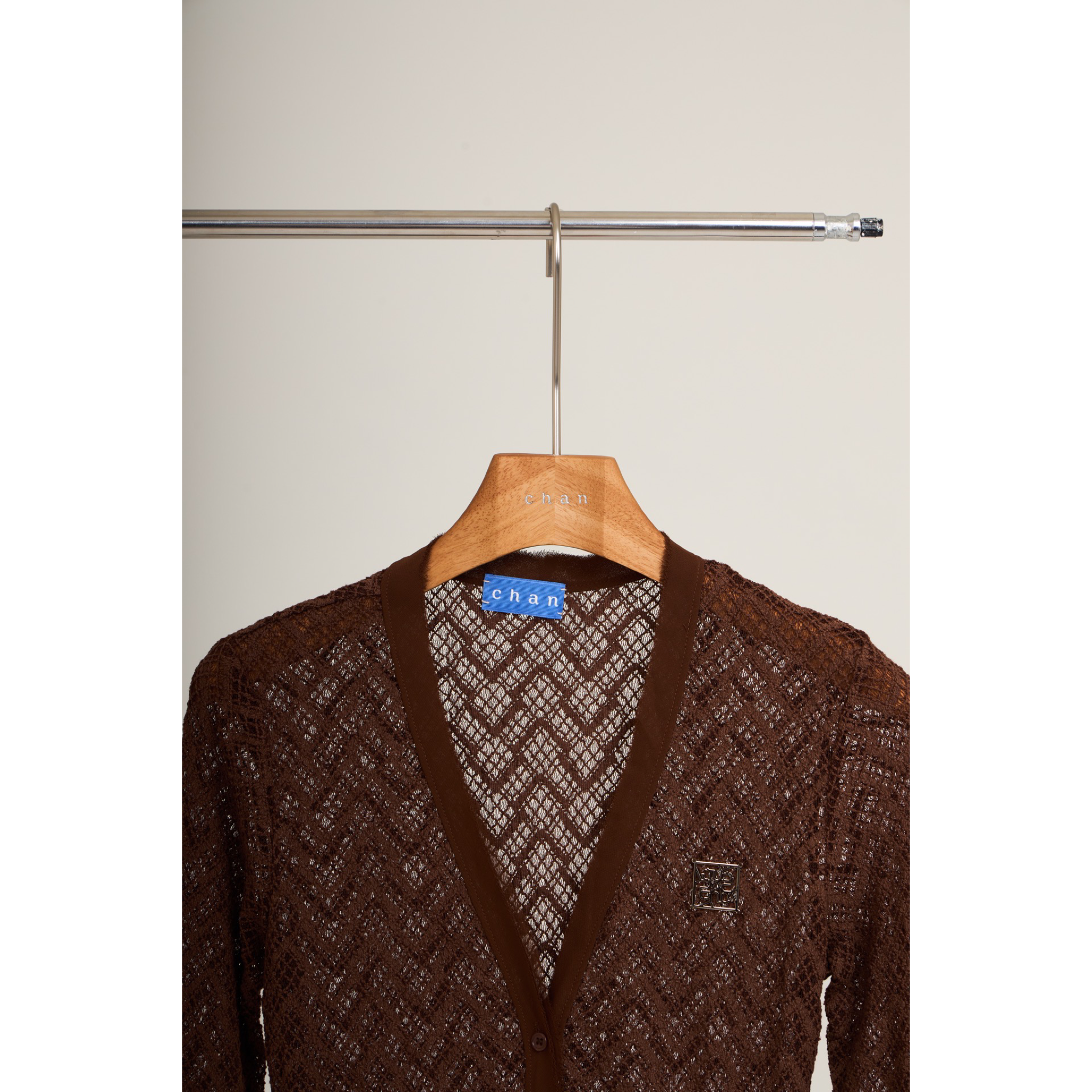 Mesh Knit Maxi Dress – Brown