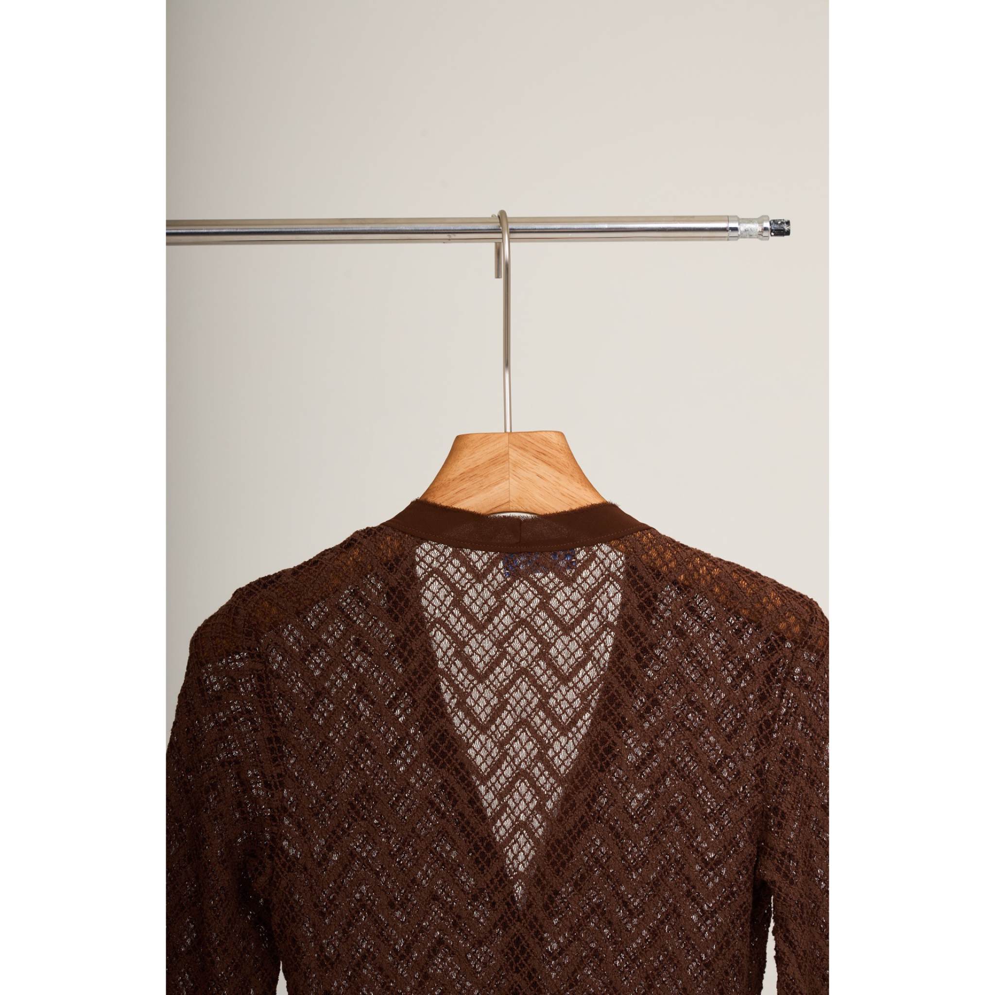 Mesh Knit Maxi Dress – Brown