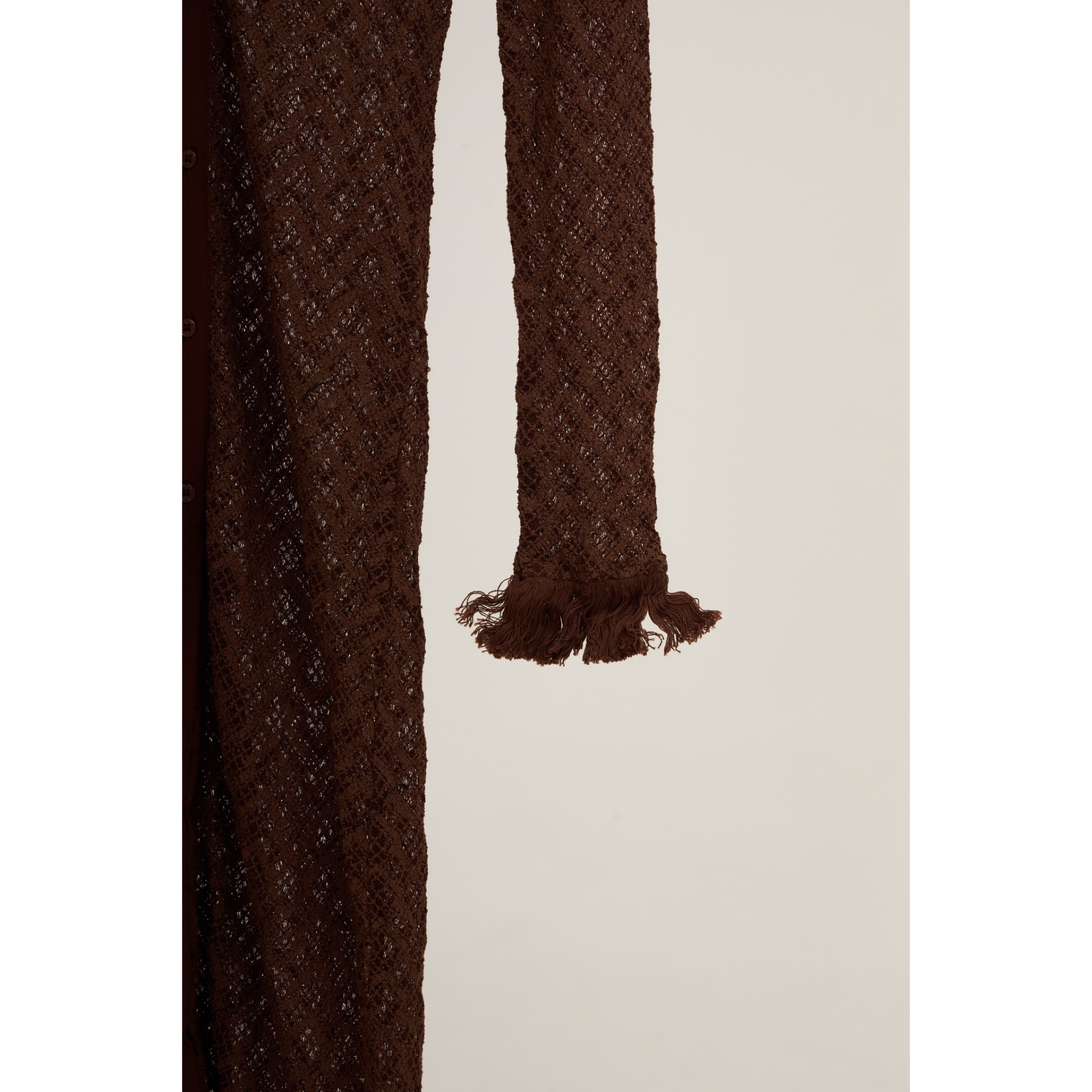 Mesh Knit Maxi Dress – Brown