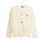 Knit Tie-Waist Cardigan – Ivory