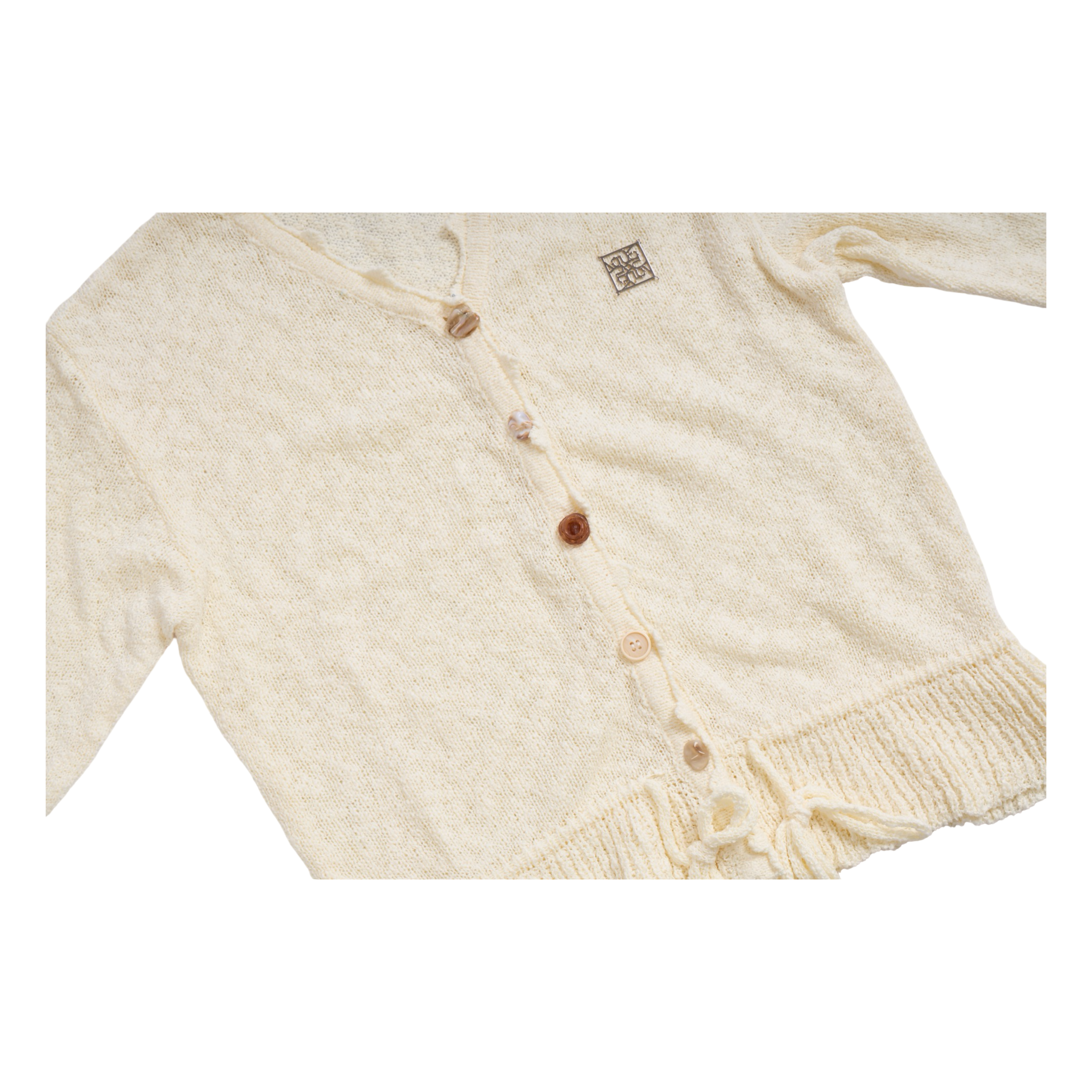 Knit Tie-Waist Cardigan – Ivory