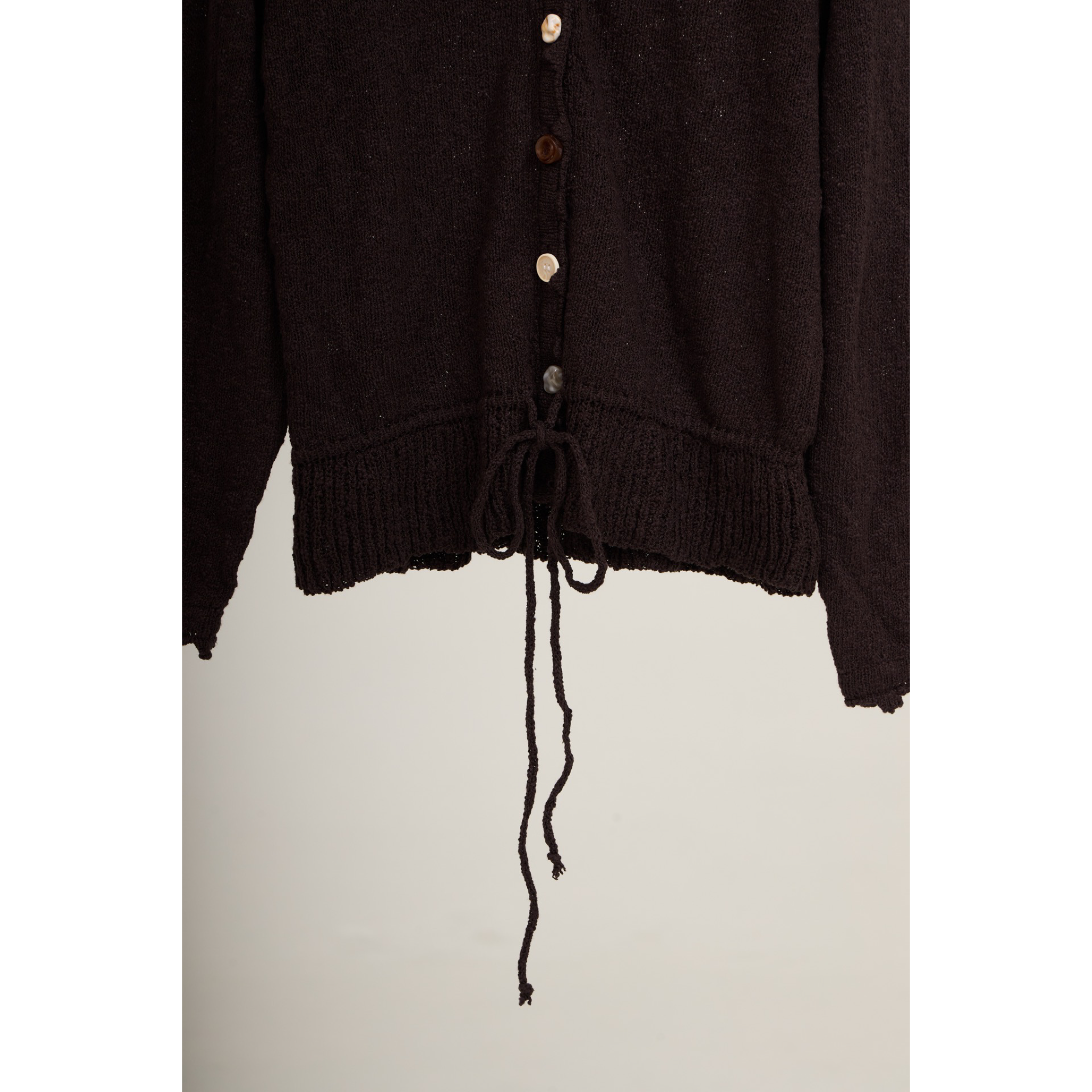 Knit Tie-Waist Cardigan – Choco