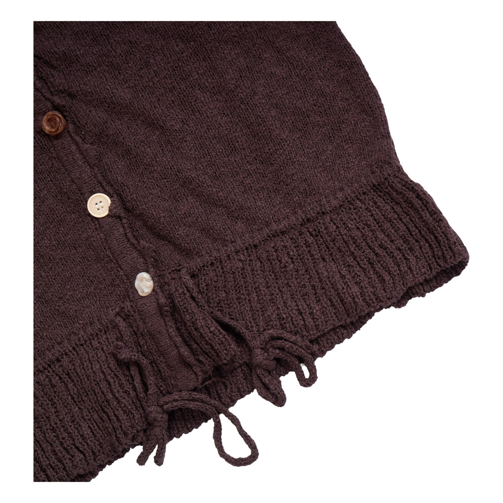 Knit Tie-Waist Cardigan – Choco