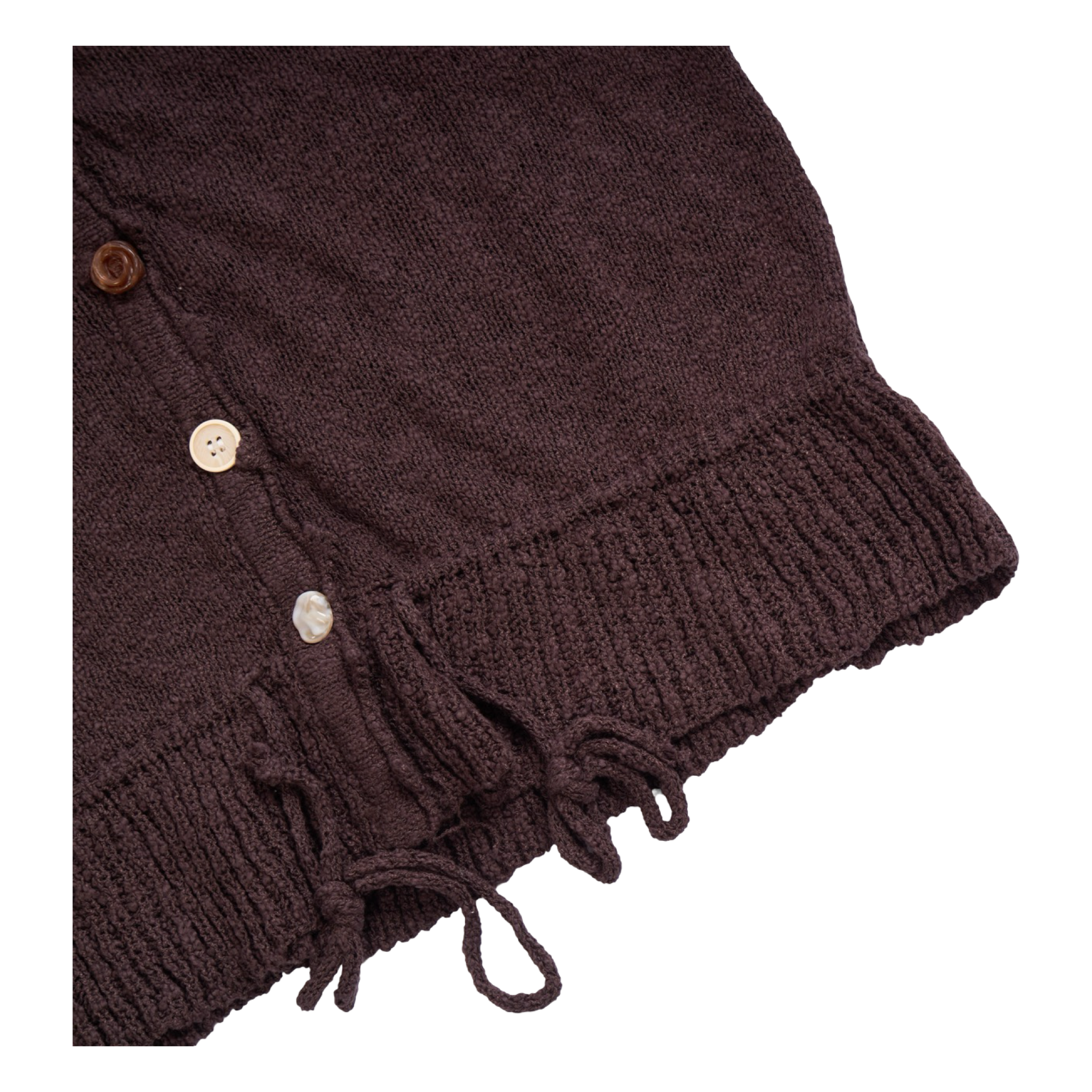 Knit Tie-Waist Cardigan – Choco