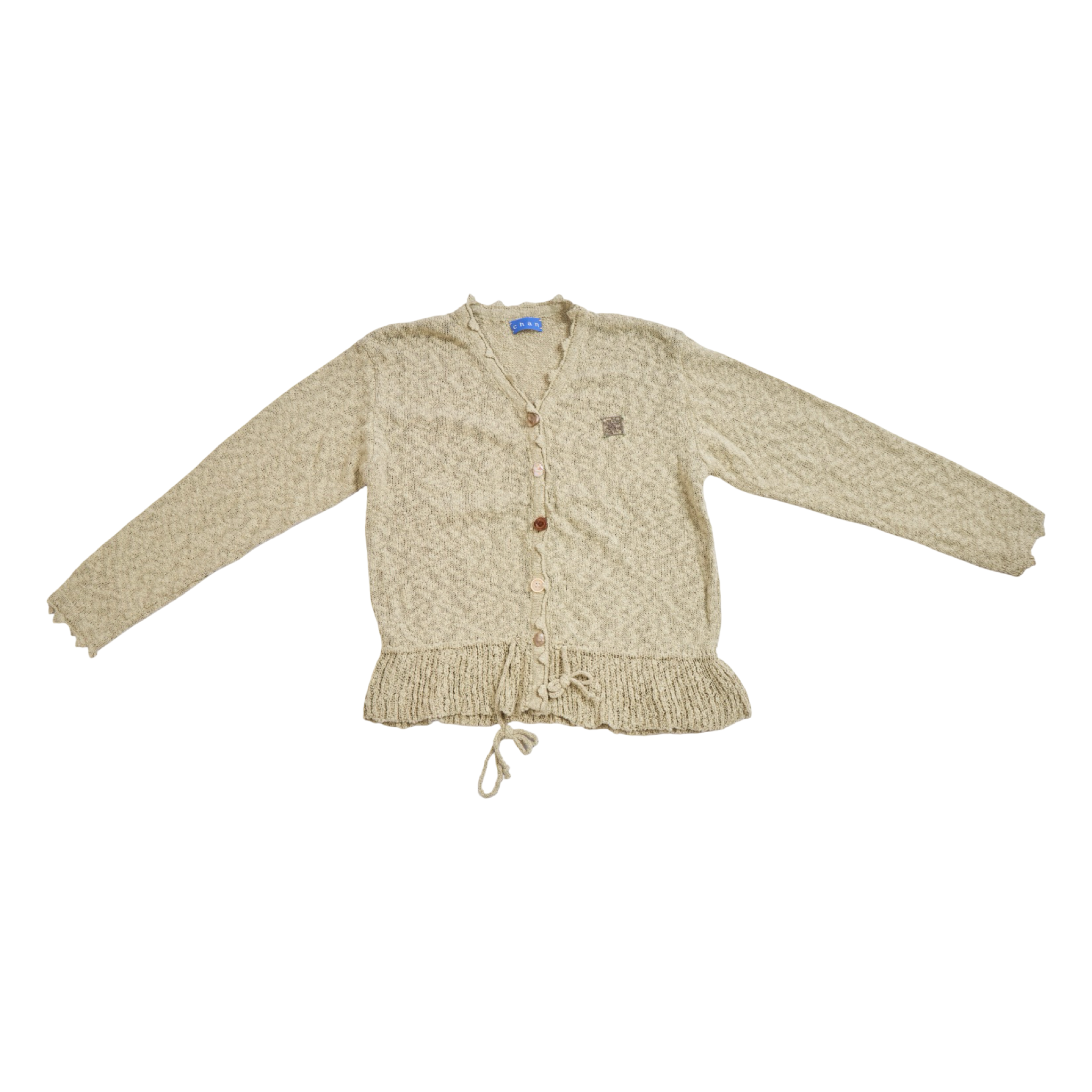 Knit Tie-Waist Cardigan – Green