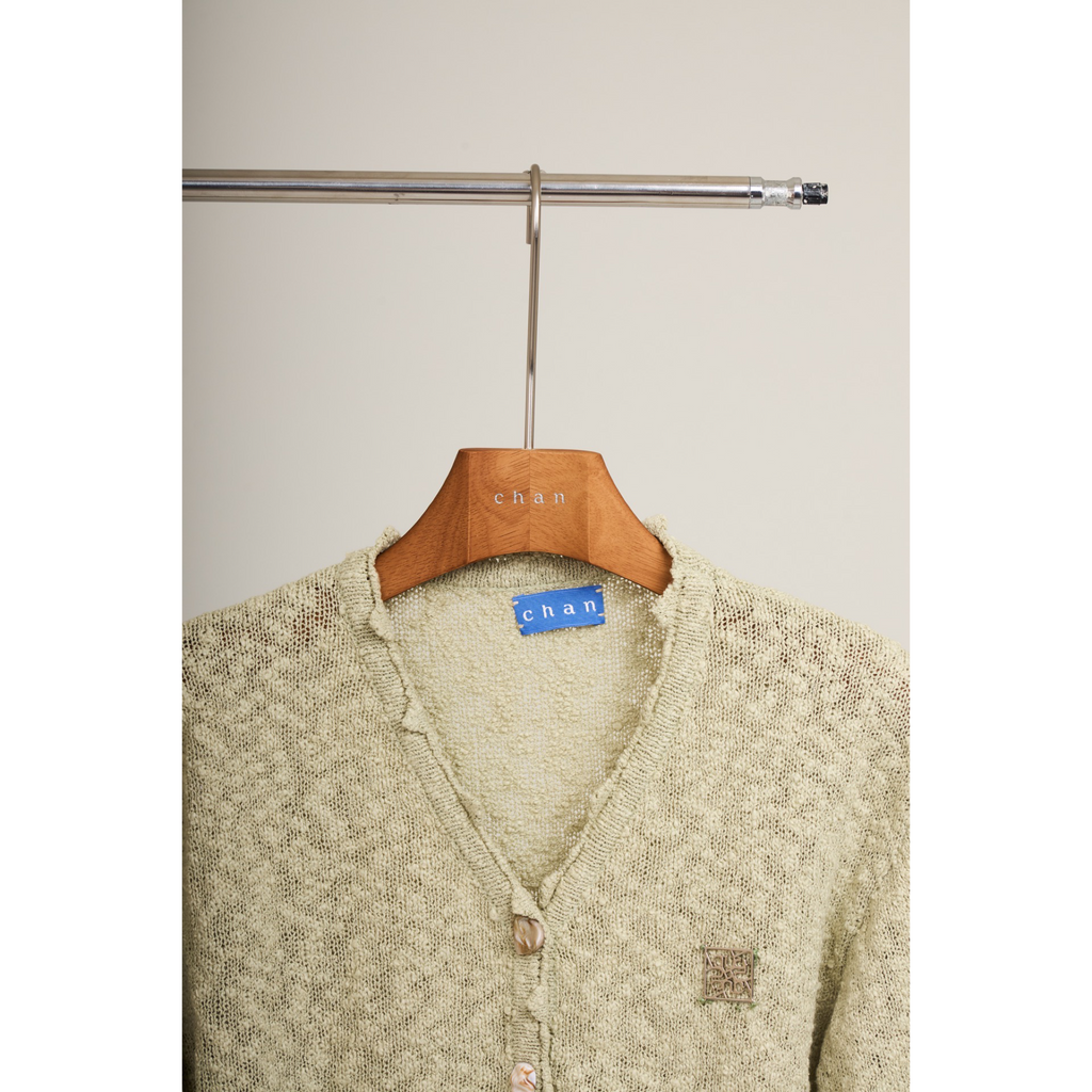 Knit Tie-Waist Cardigan – Green