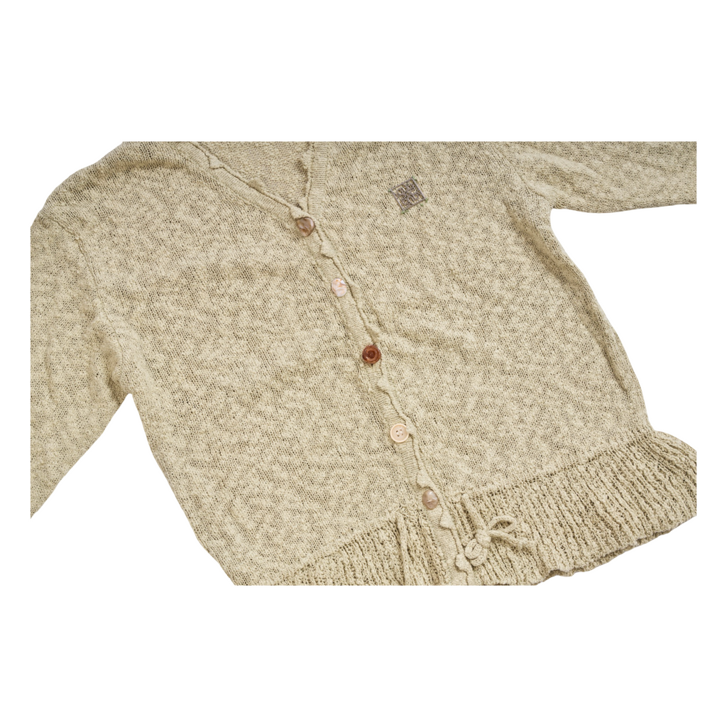 Knit Tie-Waist Cardigan – Green