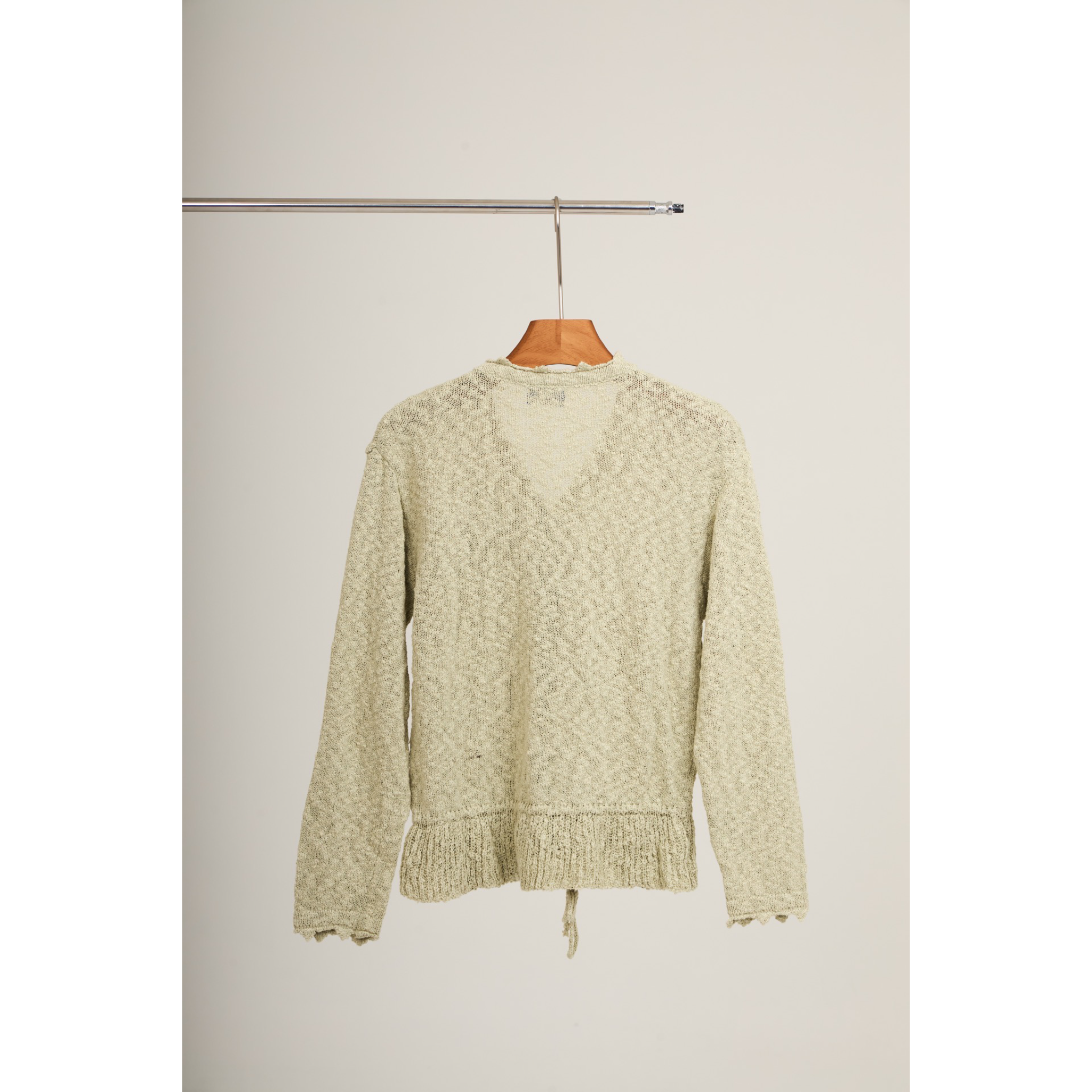 Knit Tie-Waist Cardigan – Green