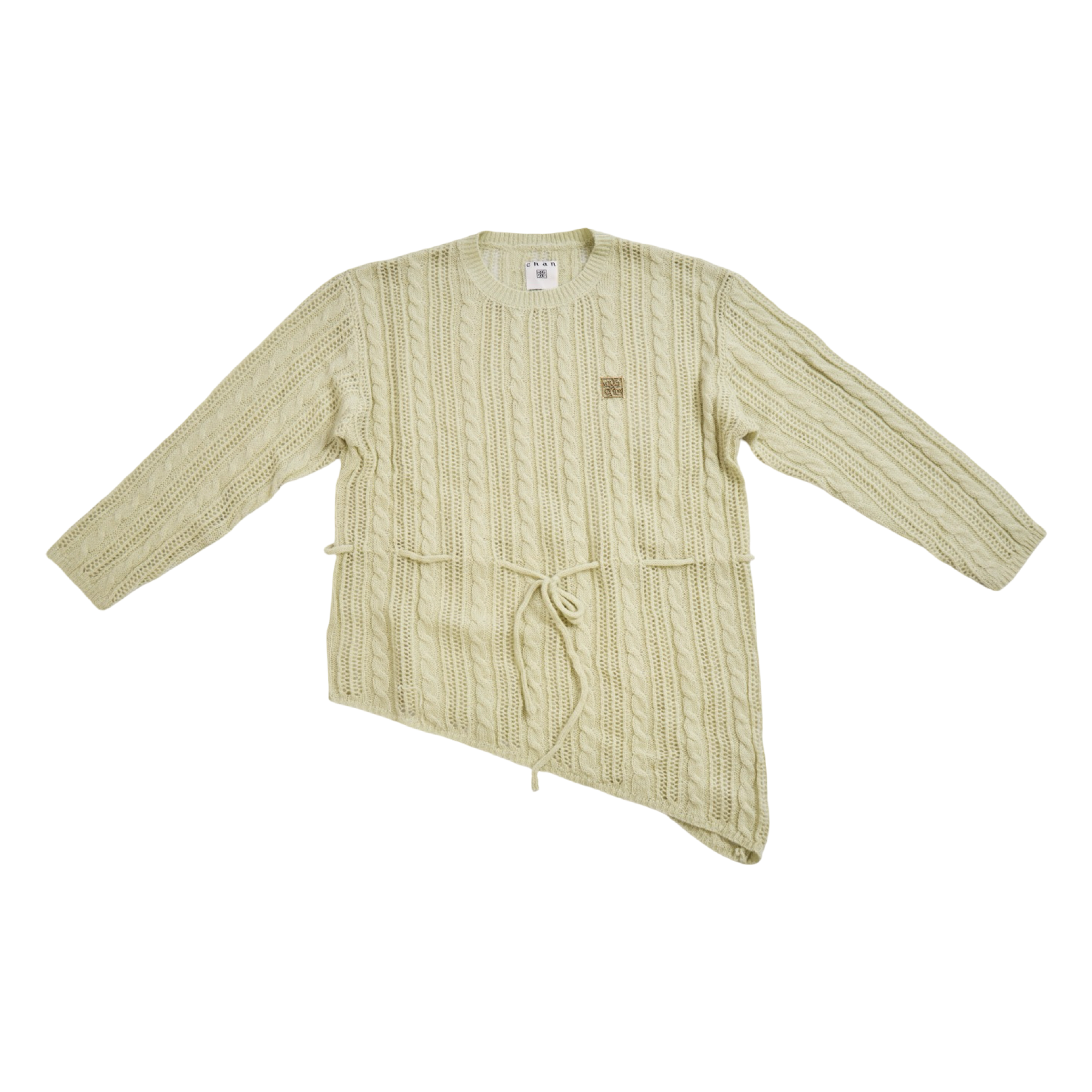 Asymmetric Knit Top – Olive