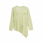 Asymmetric Knit Top – Olive