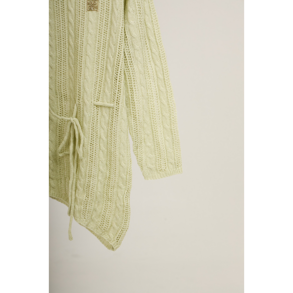 Asymmetric Knit Top – Olive