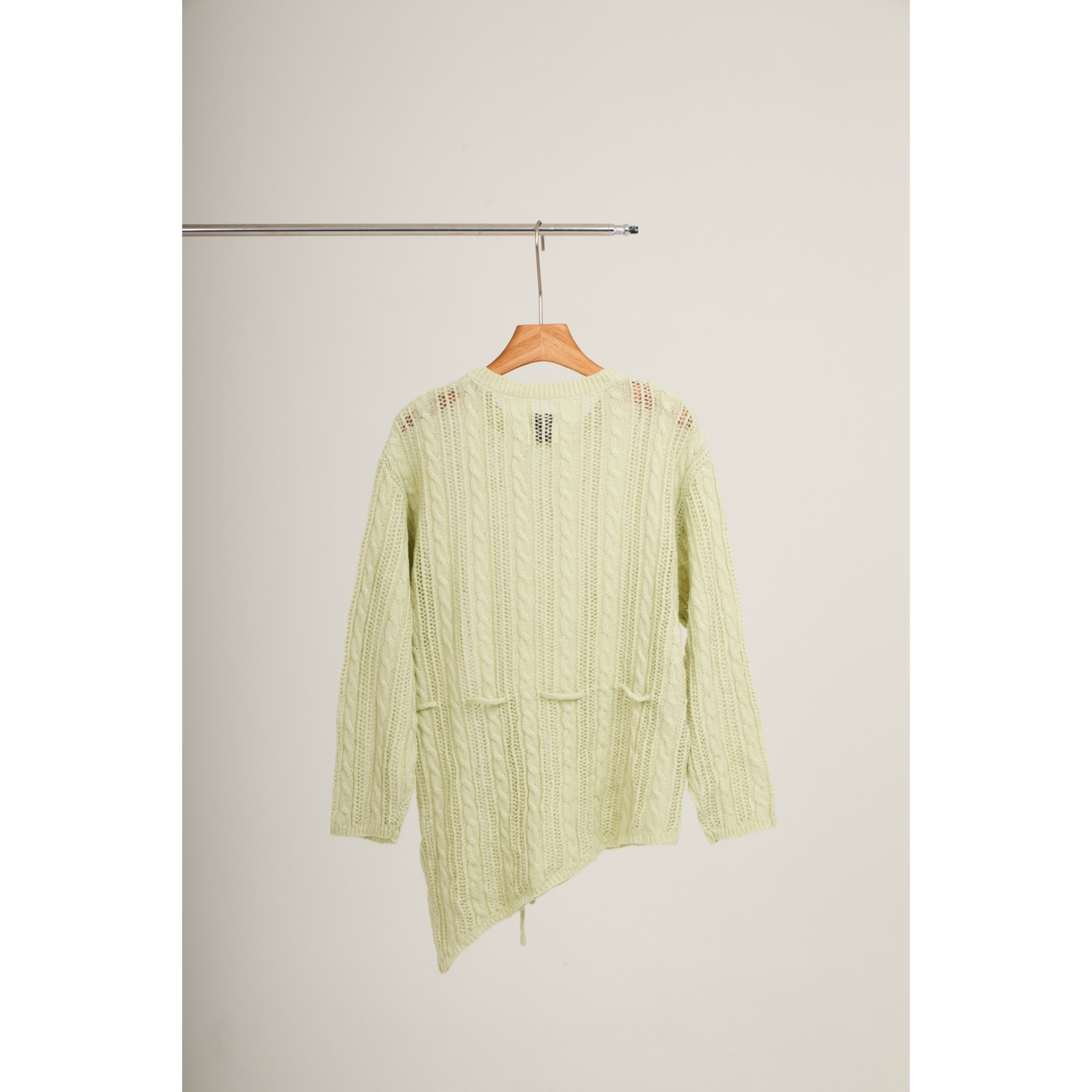 Asymmetric Knit Top – Olive