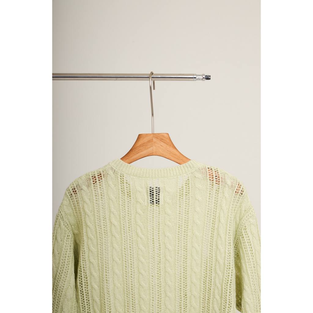 Asymmetric Knit Top – Olive