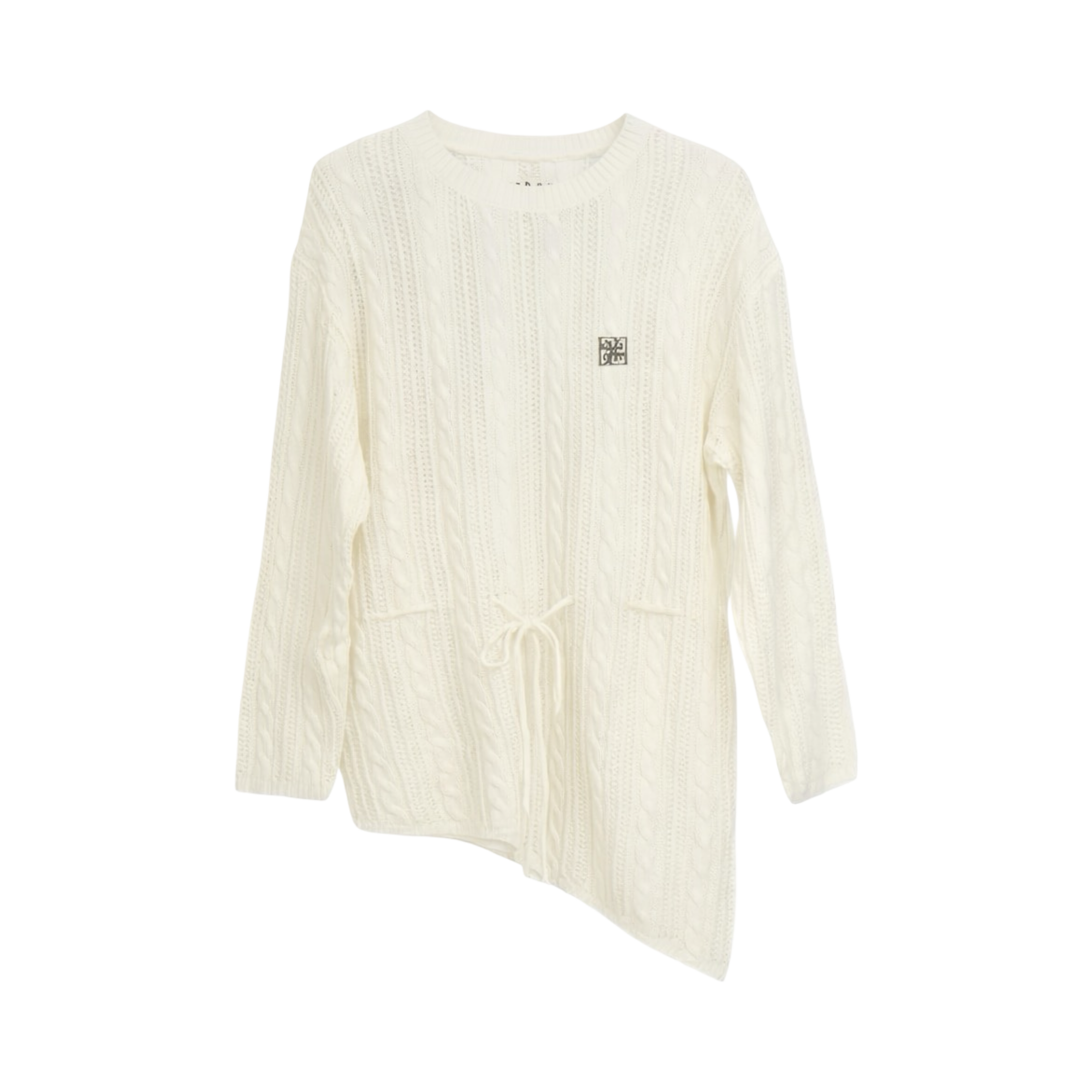 Asymmetric Knit Top – Beige