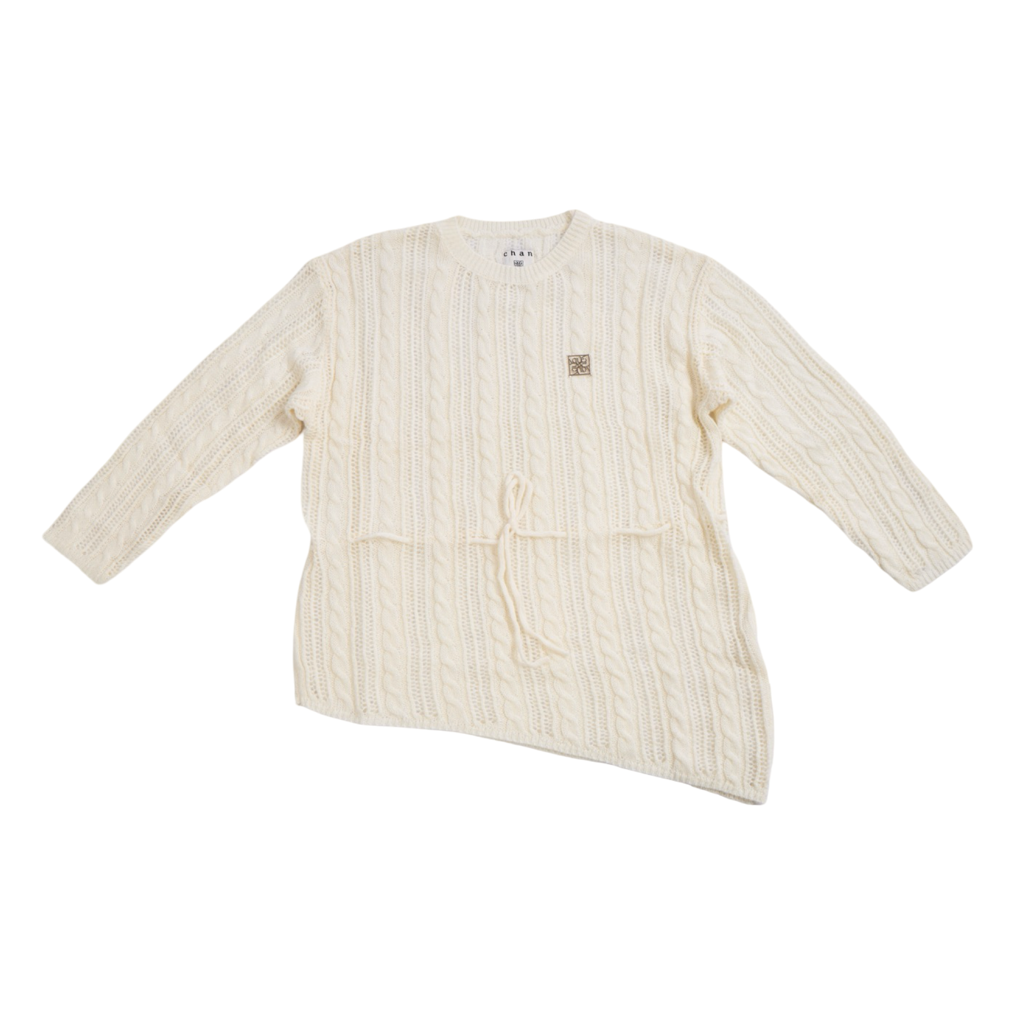 Asymmetric Knit Top – Beige