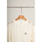 Asymmetric Knit Top – Beige