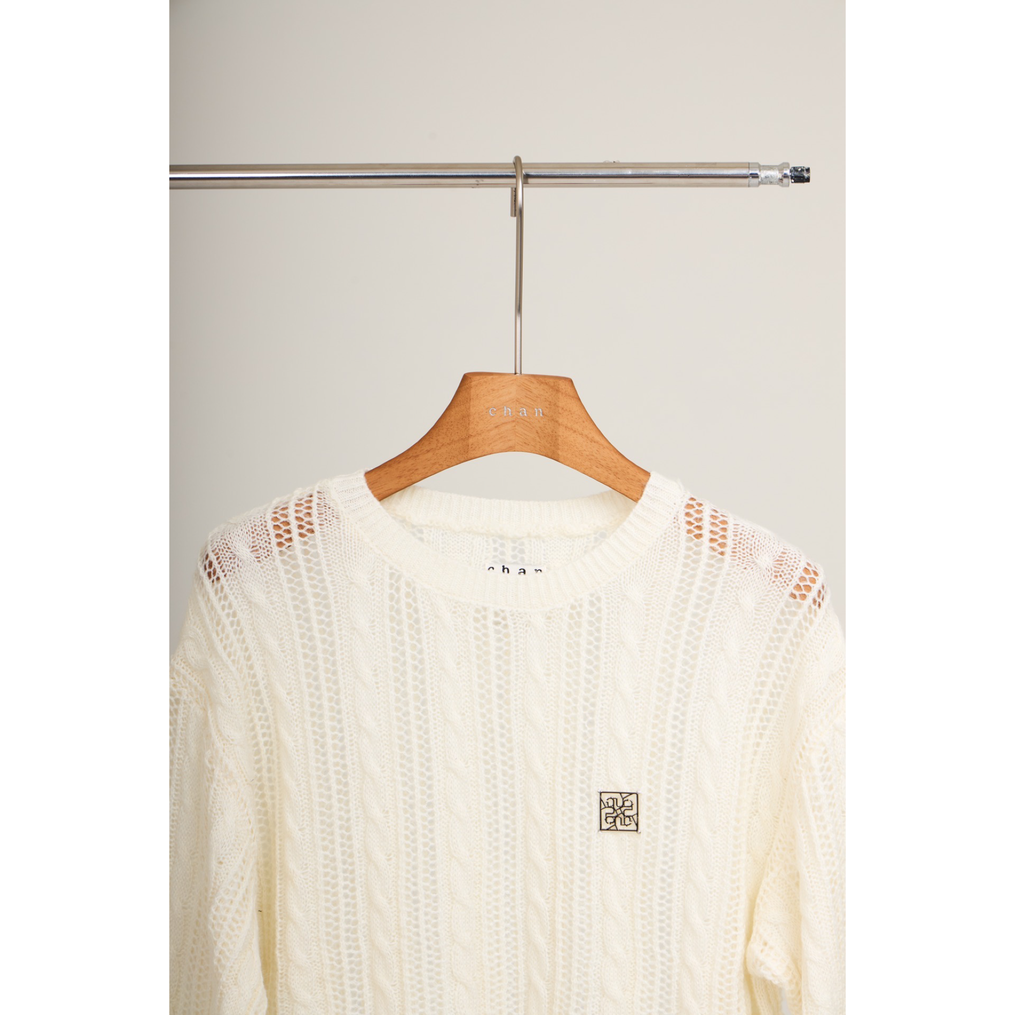 Asymmetric Knit Top – Beige