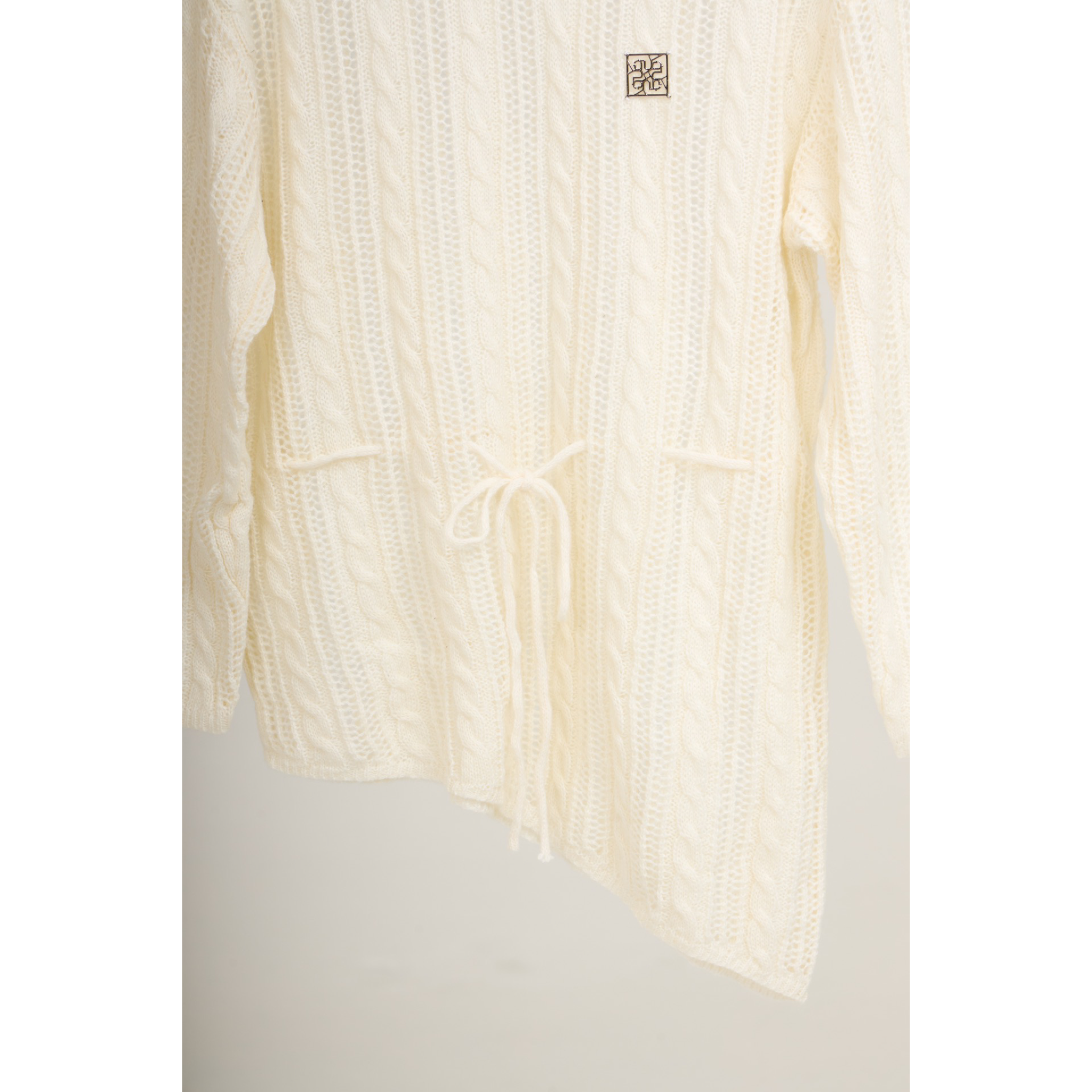 Asymmetric Knit Top – Beige