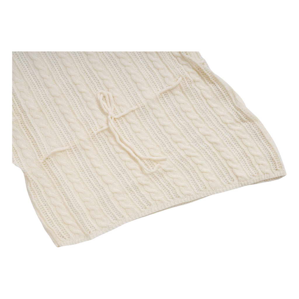 Asymmetric Knit Top – Beige