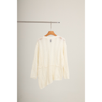 Asymmetric Knit Top – Beige