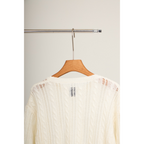 Asymmetric Knit Top – Beige