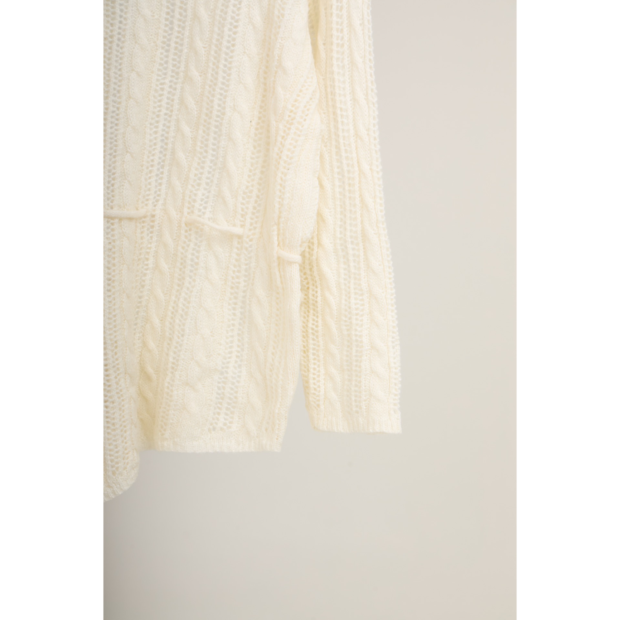 Asymmetric Knit Top – Beige