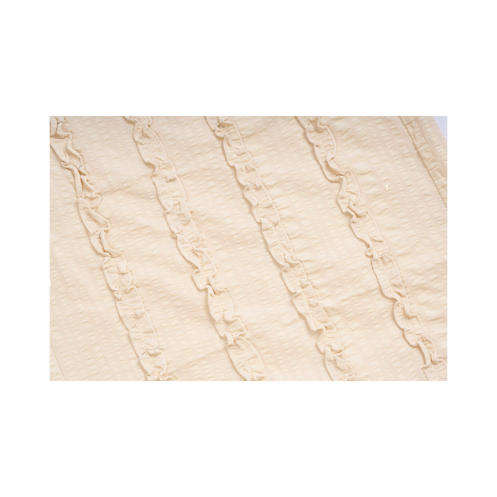 Ruched Midi Skirt – Beige