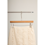 Ruched Midi Skirt – Beige