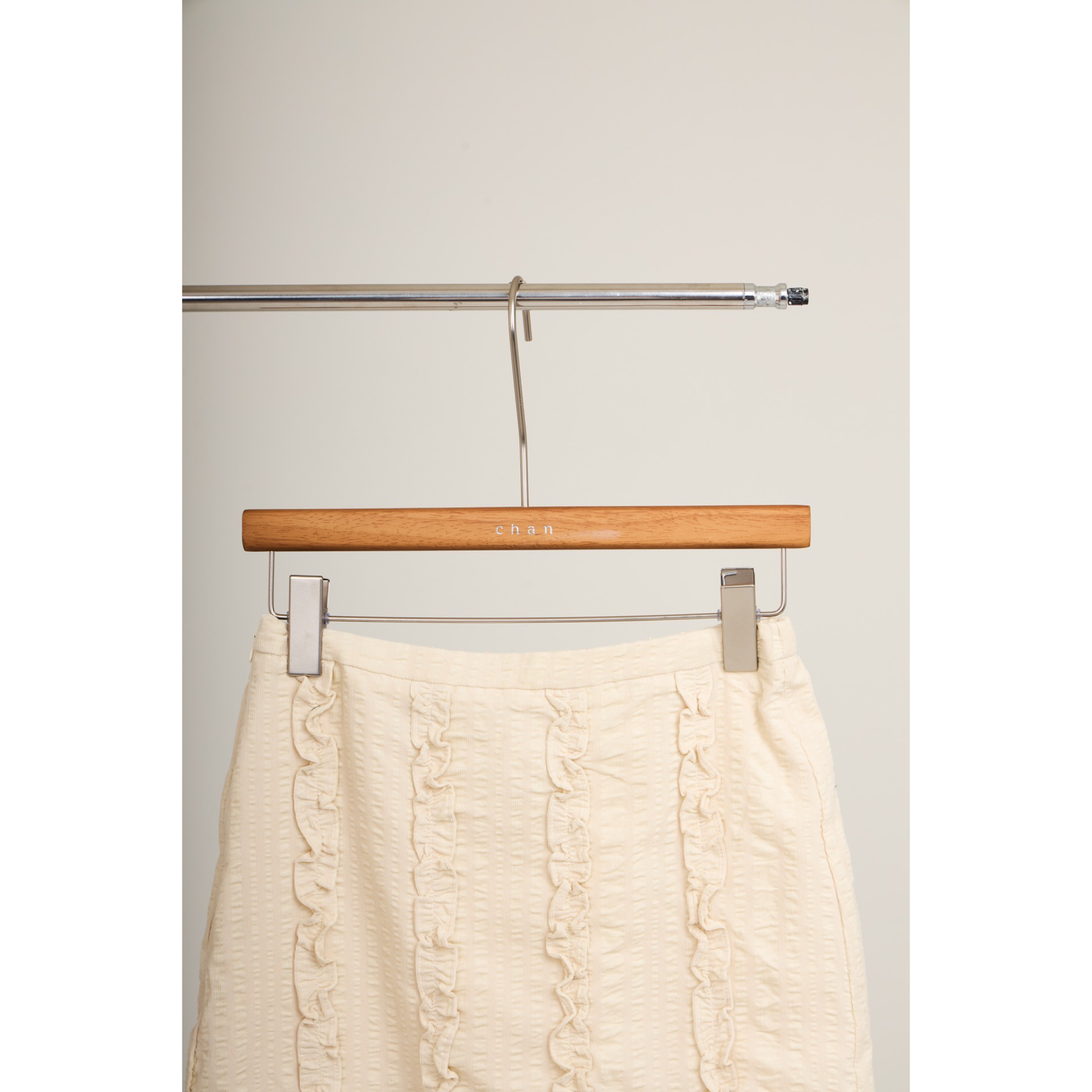 Ruched Midi Skirt – Beige
