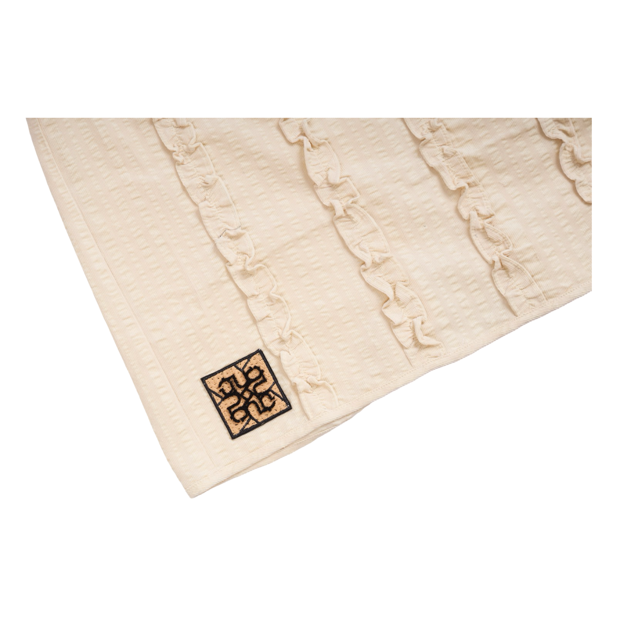 Ruched Midi Skirt – Beige