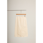 Ruched Midi Skirt – Beige