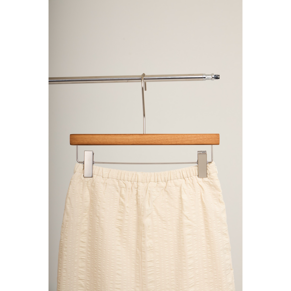 Ruched Midi Skirt – Beige