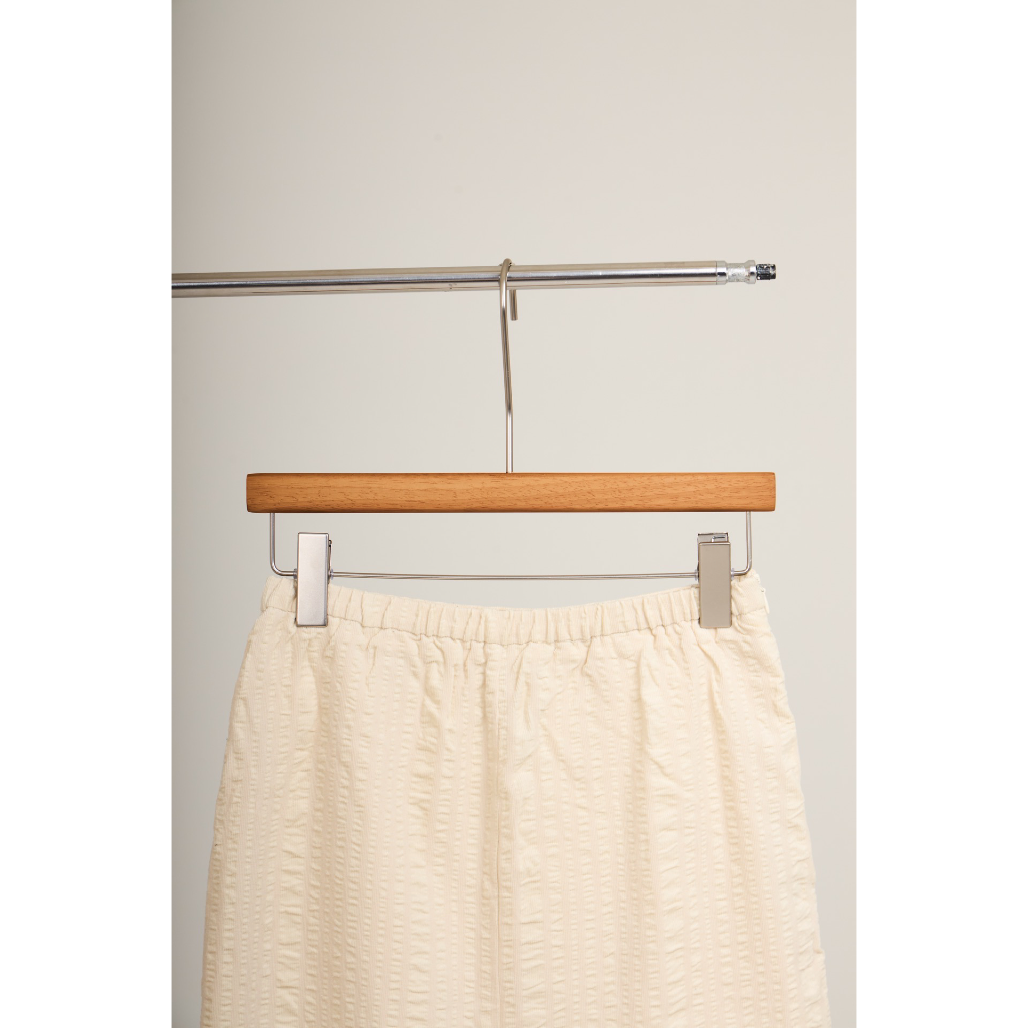 Ruched Midi Skirt – Beige