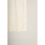 Knit Lace Flare Skirt – White