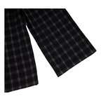 Checked Wide-Leg Pants – Black